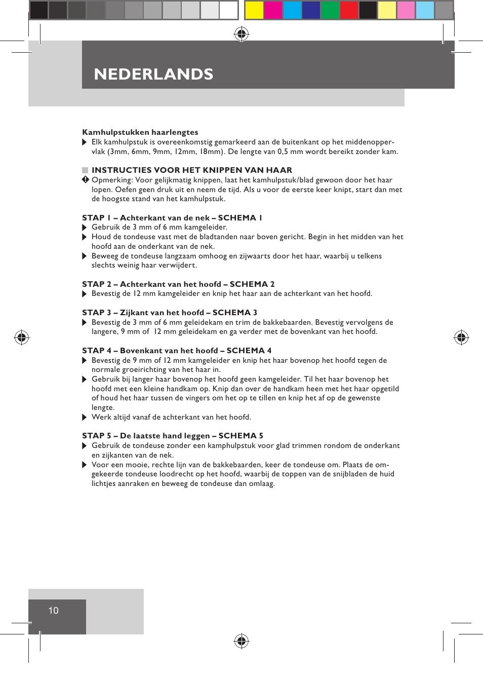 Nederlands | Remington HC5015 User Manual | Page 12 / 90