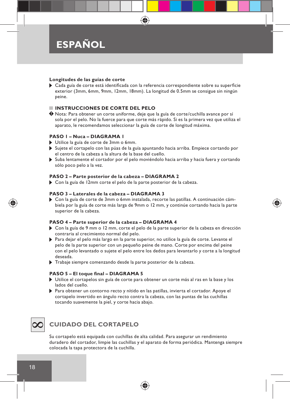 Español | Remington HC5015 User Manual | Page 20 / 90