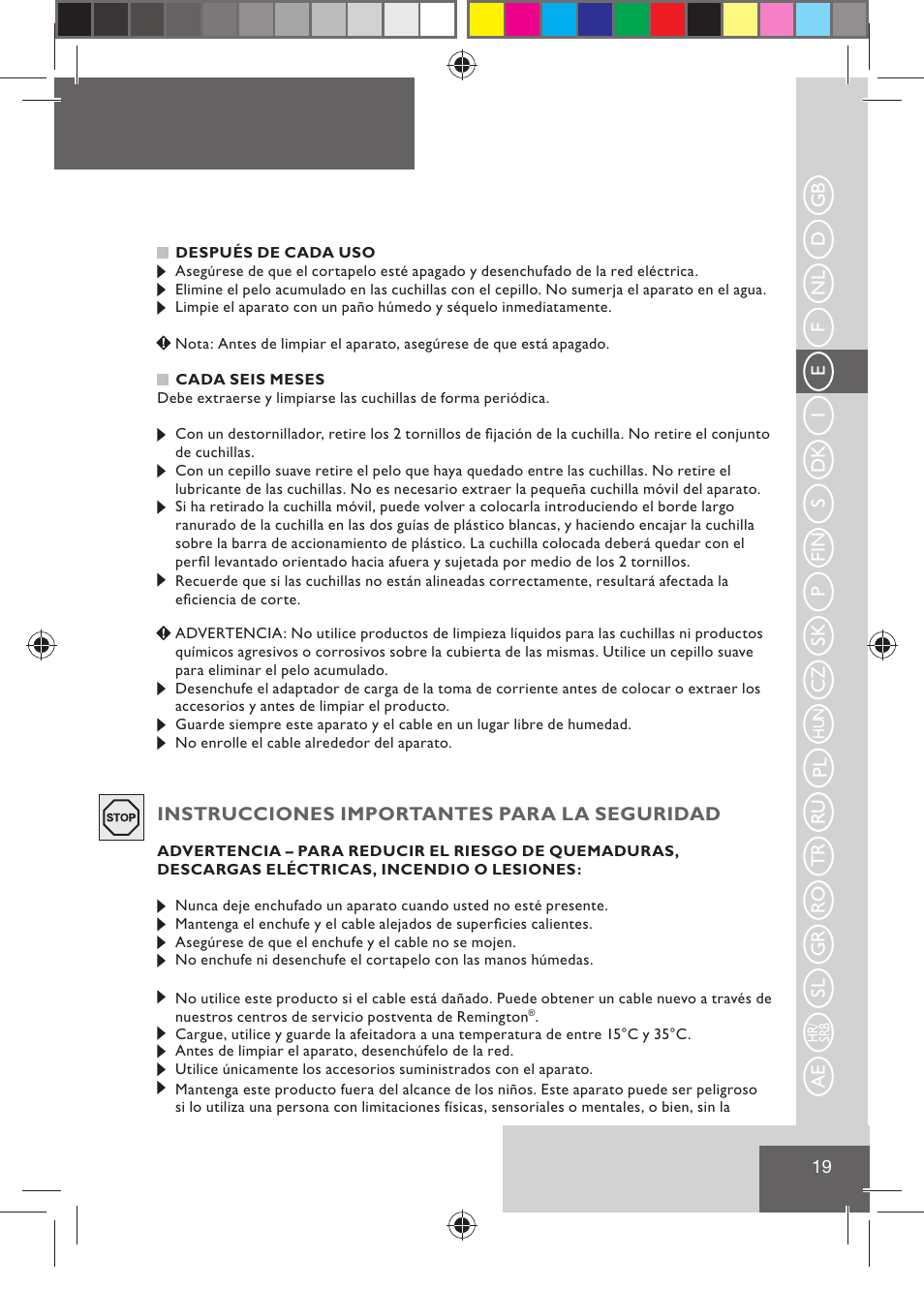 Remington HC5015 User Manual | Page 21 / 90