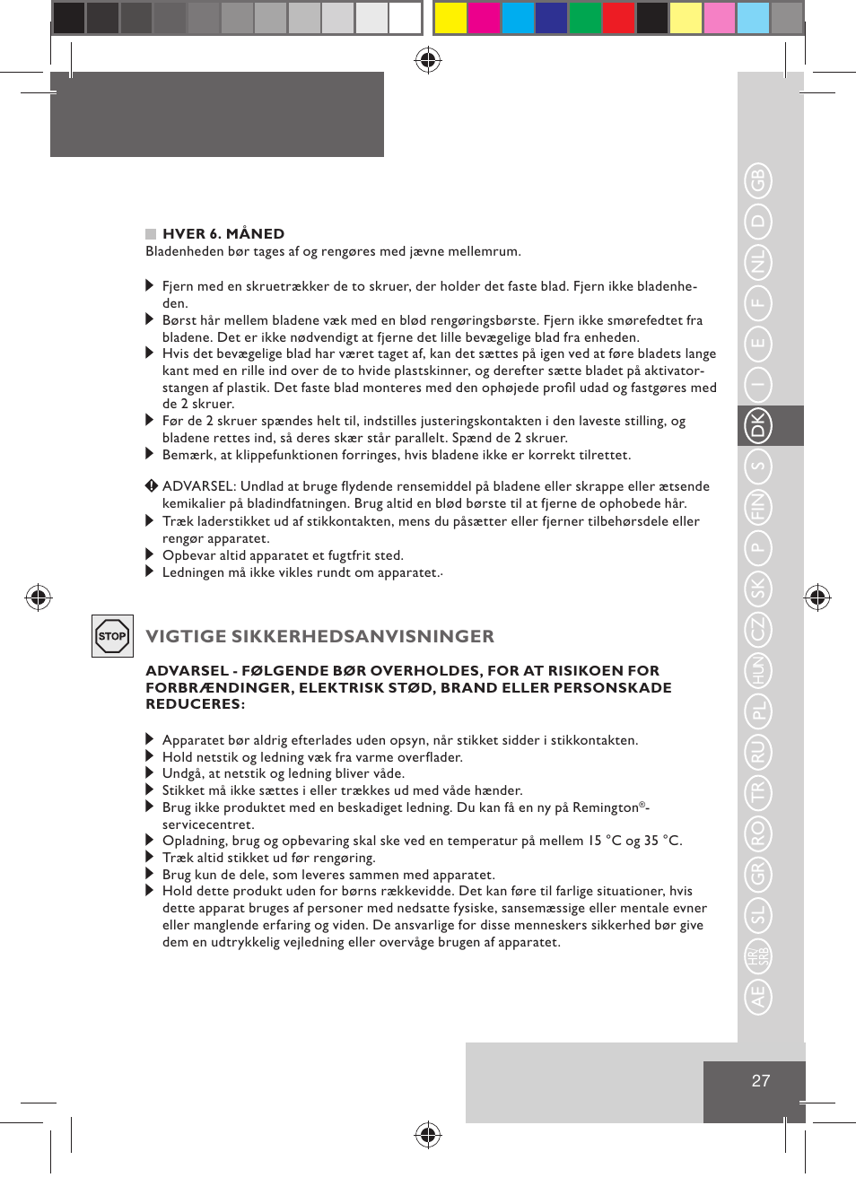 Remington HC5015 User Manual | Page 29 / 90