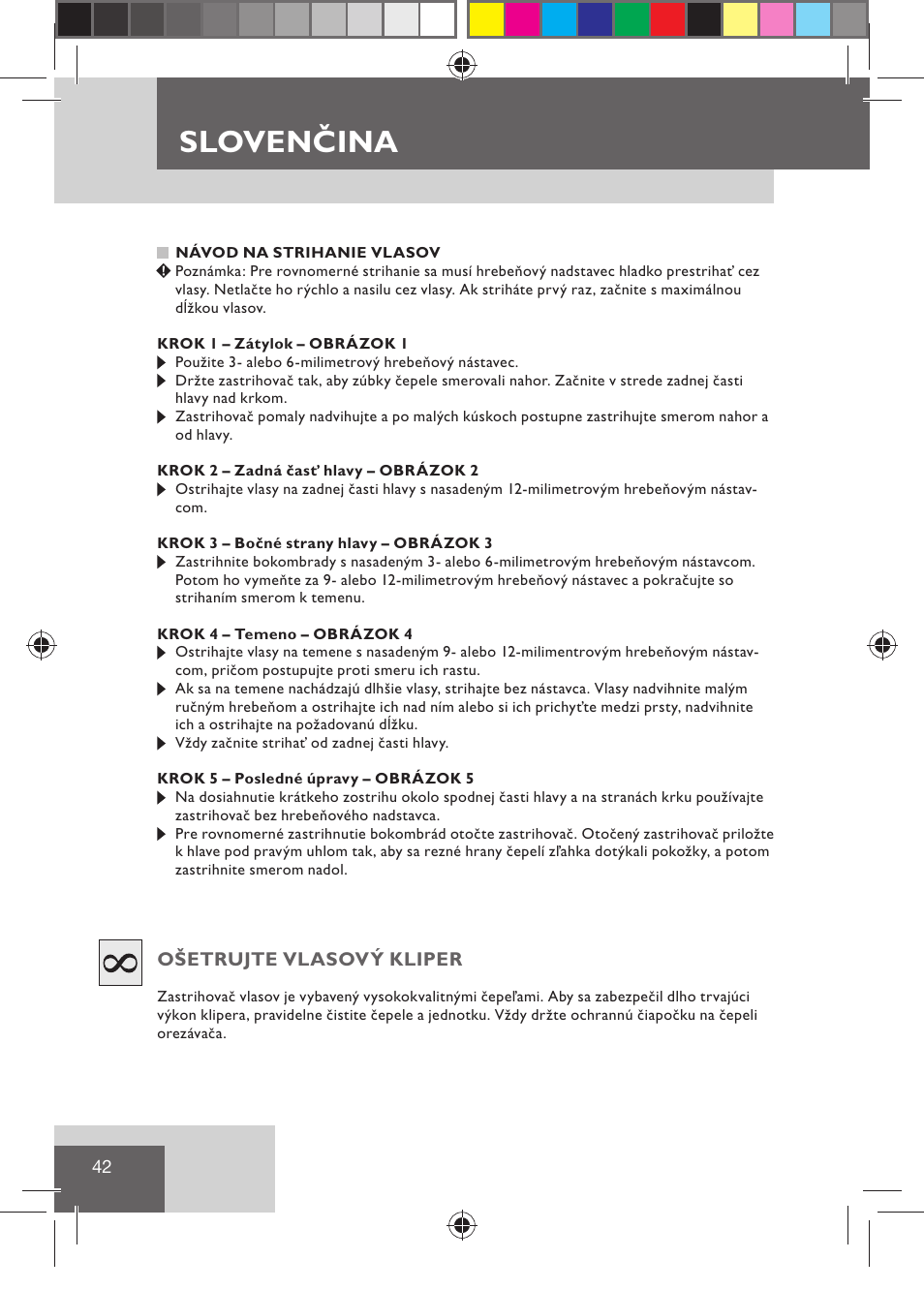 Slovenčina | Remington HC5015 User Manual | Page 44 / 90