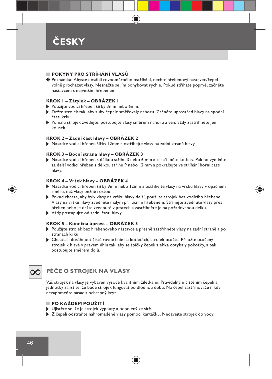 Česky | Remington HC5015 User Manual | Page 48 / 90