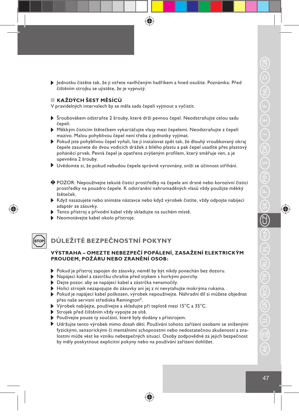 Remington HC5015 User Manual | Page 49 / 90