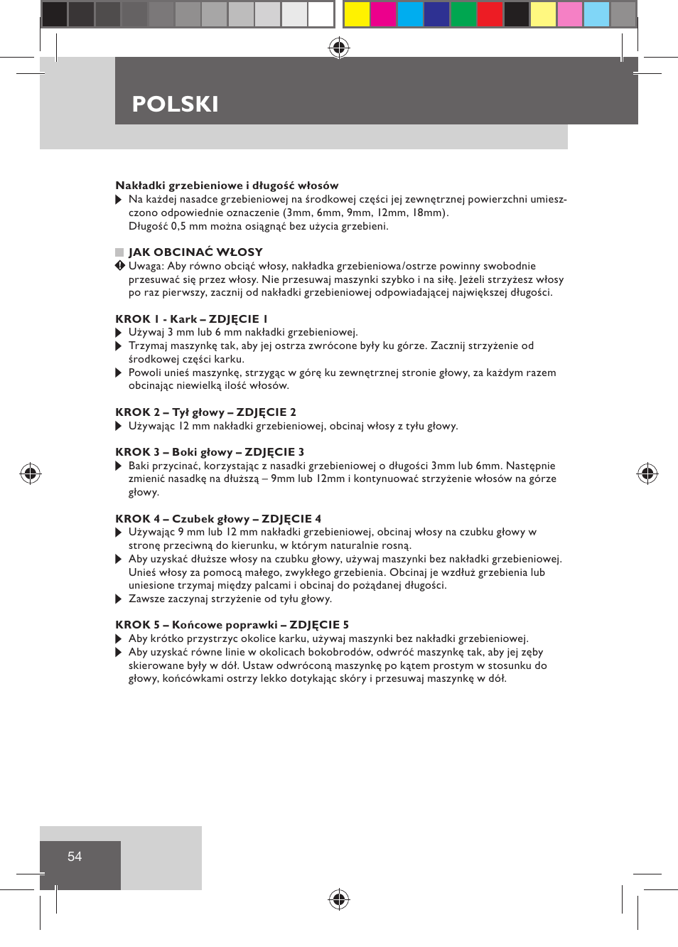 Polski | Remington HC5015 User Manual | Page 56 / 90