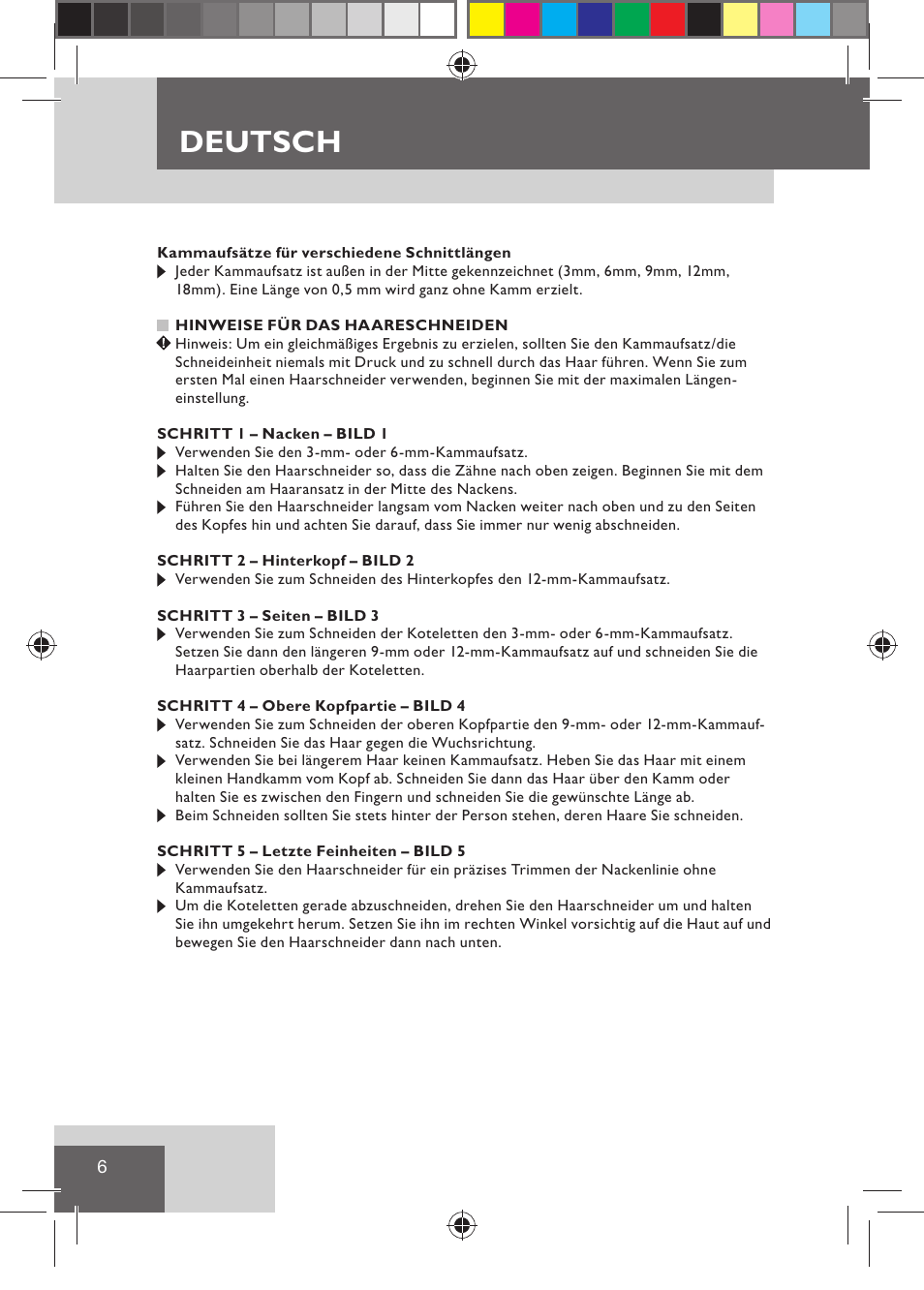 Deutsch | Remington HC5015 User Manual | Page 8 / 90