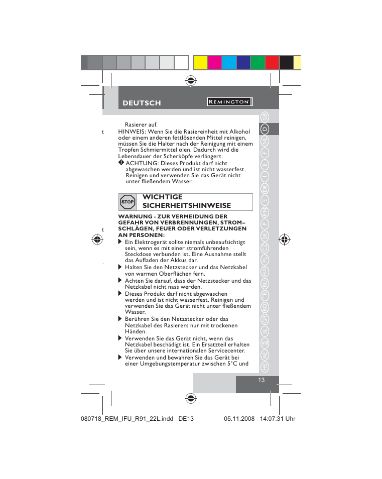 Remington R91 User Manual | Page 15 / 74