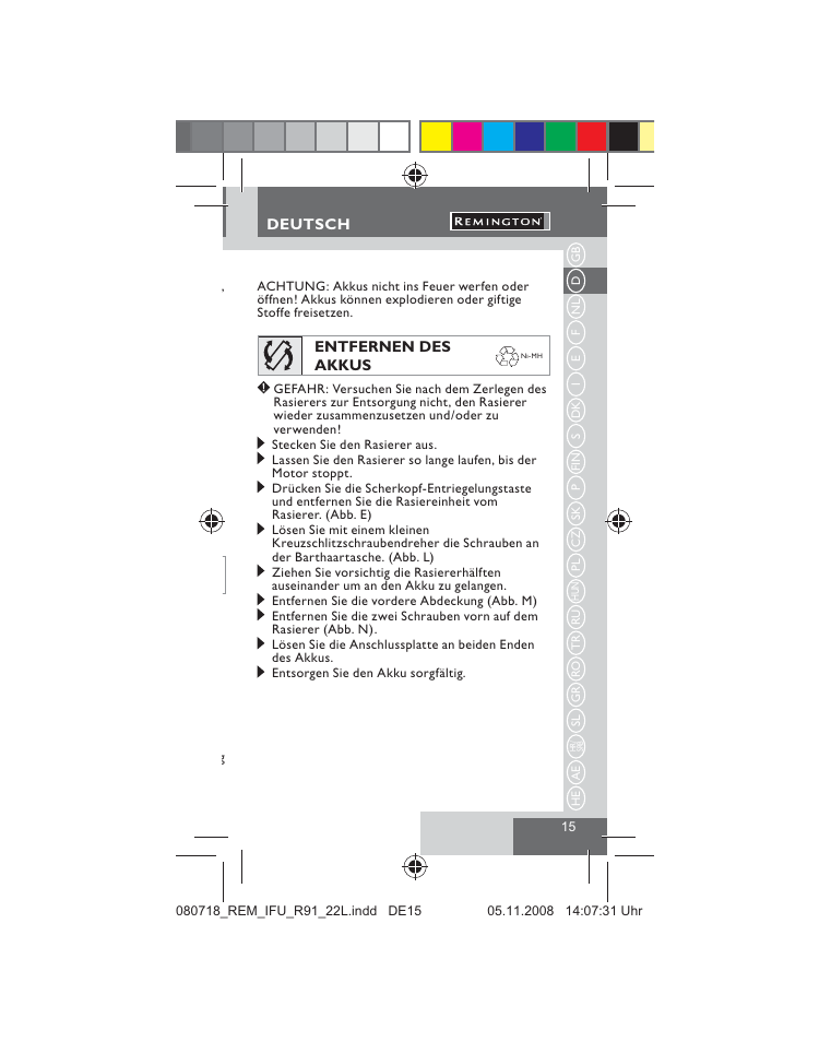 Remington R91 User Manual | Page 17 / 74