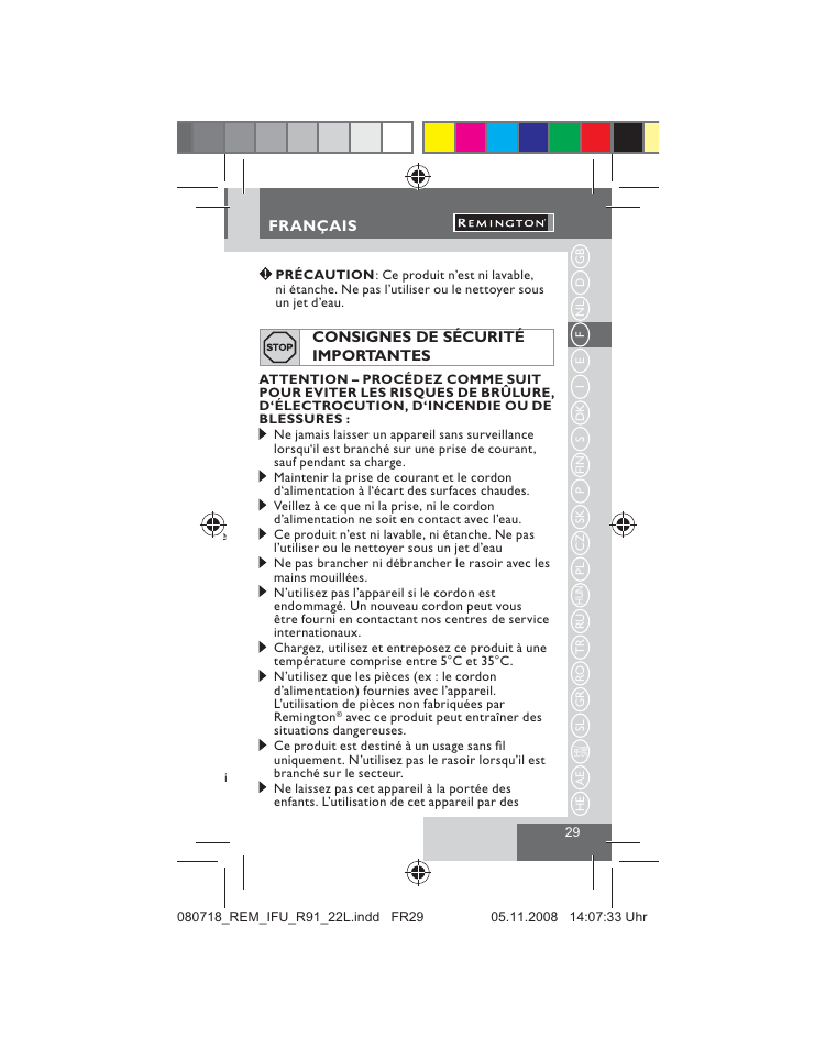 Remington R91 User Manual | Page 31 / 74