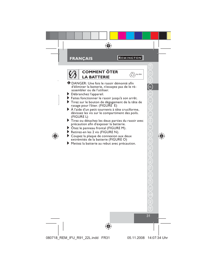 Remington R91 User Manual | Page 33 / 74