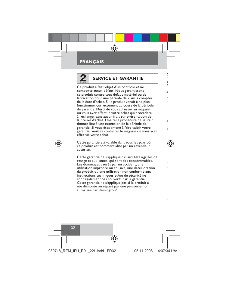 Remington R91 User Manual | Page 34 / 74