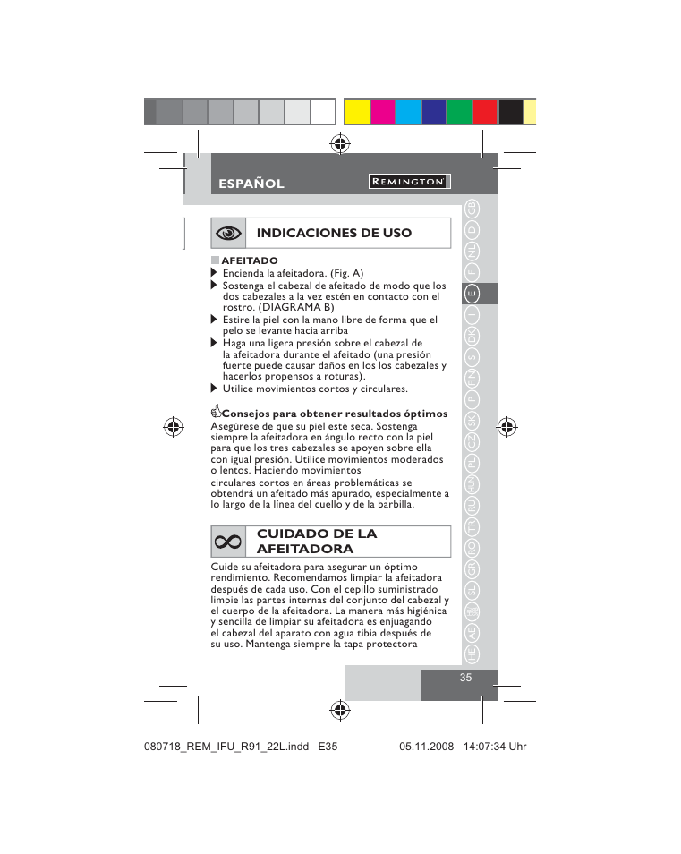 Remington R91 User Manual | Page 37 / 74