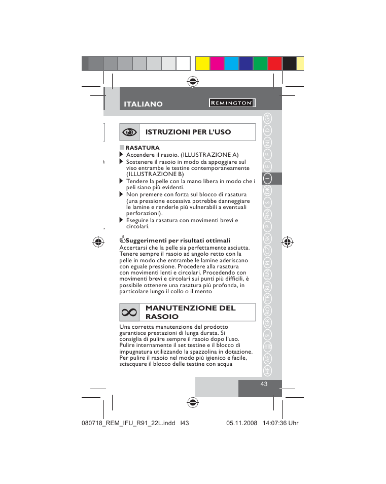 Remington R91 User Manual | Page 45 / 74