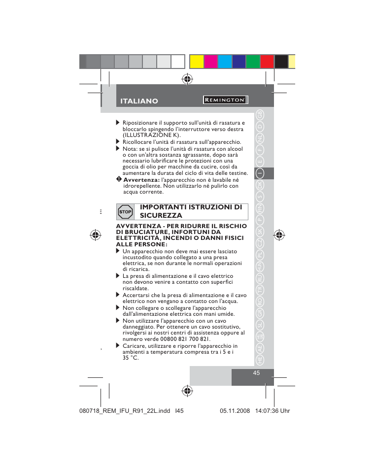 Remington R91 User Manual | Page 47 / 74