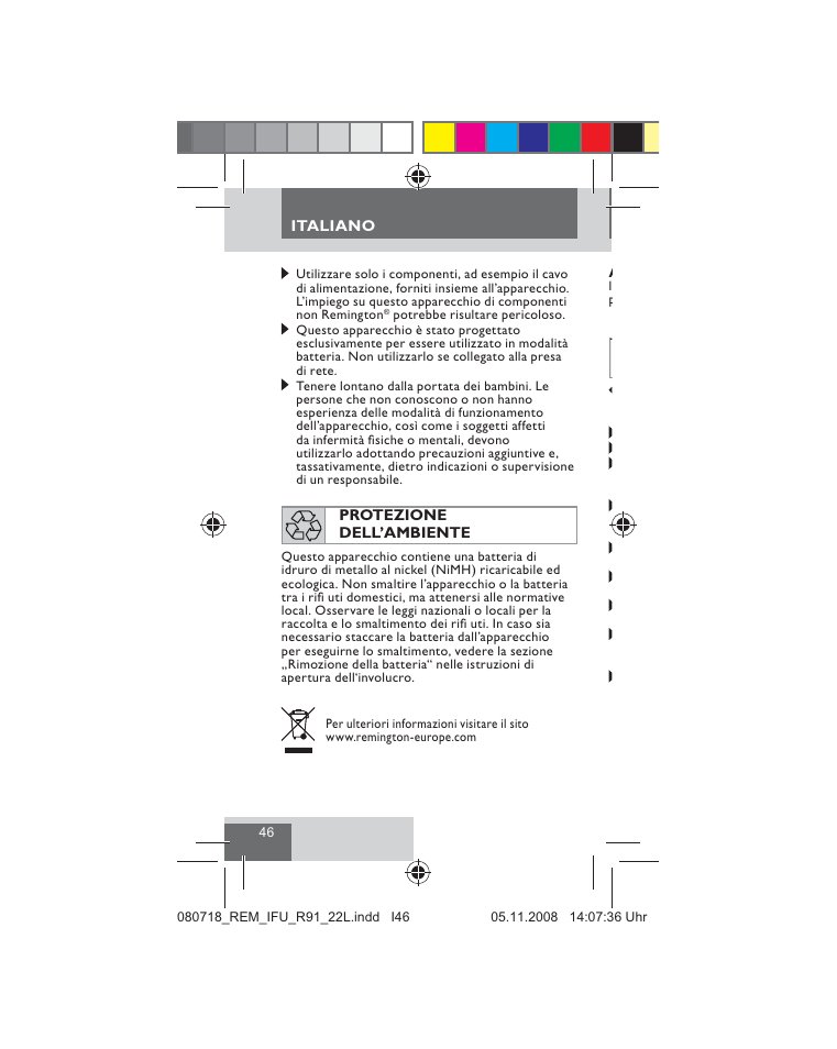 Remington R91 User Manual | Page 48 / 74