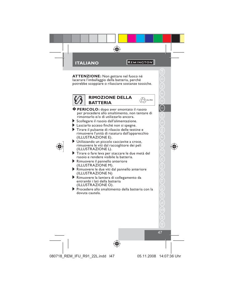 Remington R91 User Manual | Page 49 / 74