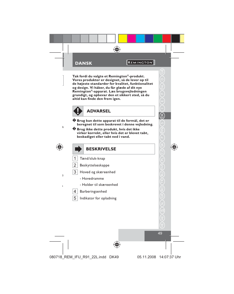 Remington R91 User Manual | Page 51 / 74