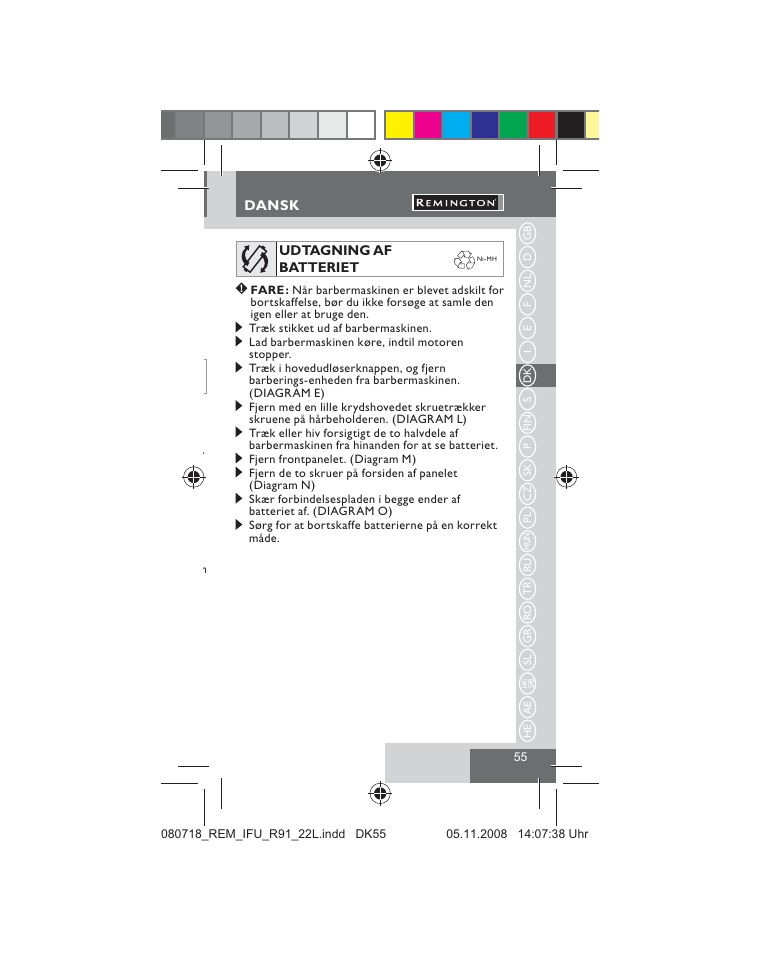 Remington R91 User Manual | Page 57 / 74