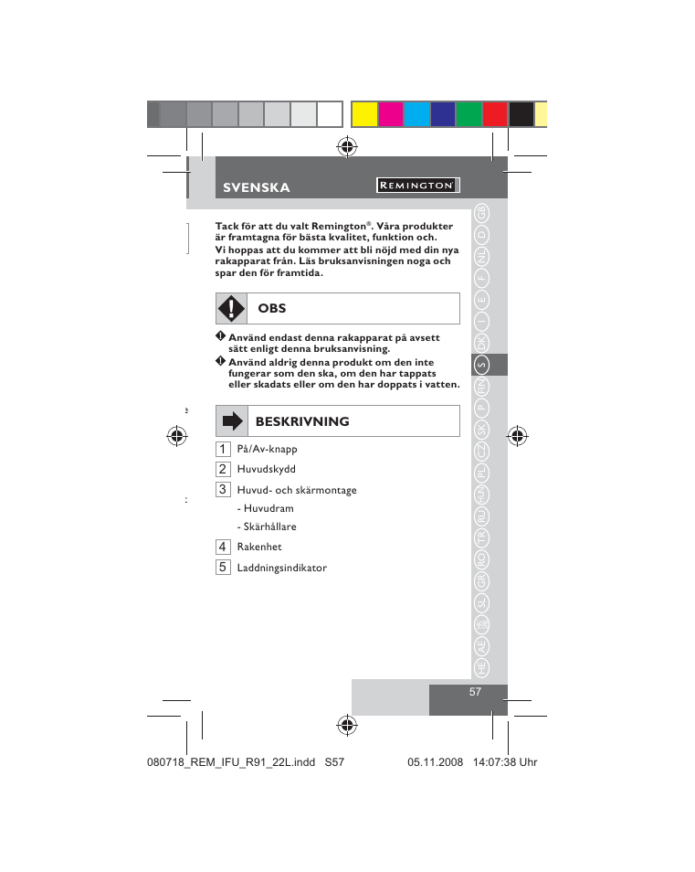 Remington R91 User Manual | Page 59 / 74