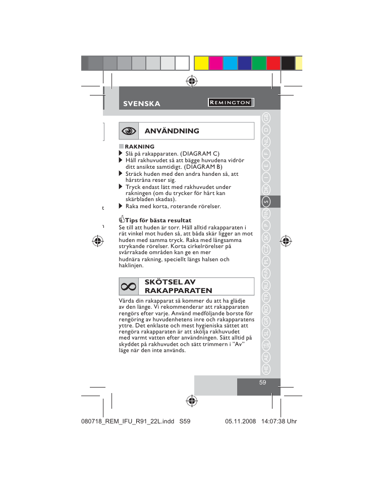 Remington R91 User Manual | Page 61 / 74
