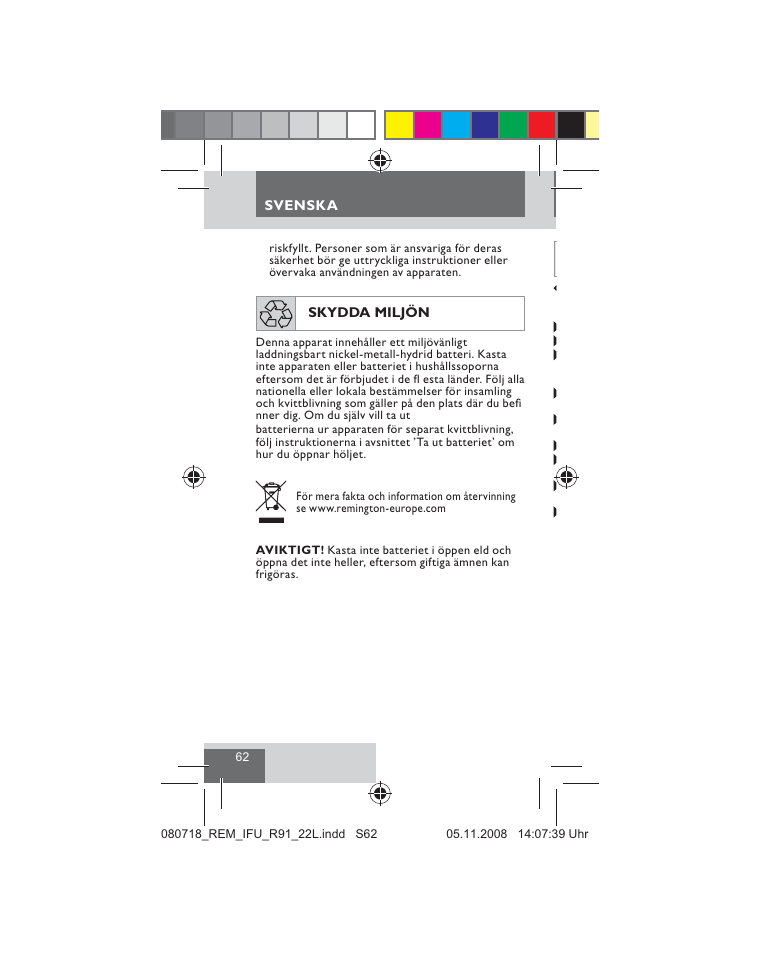 Remington R91 User Manual | Page 64 / 74