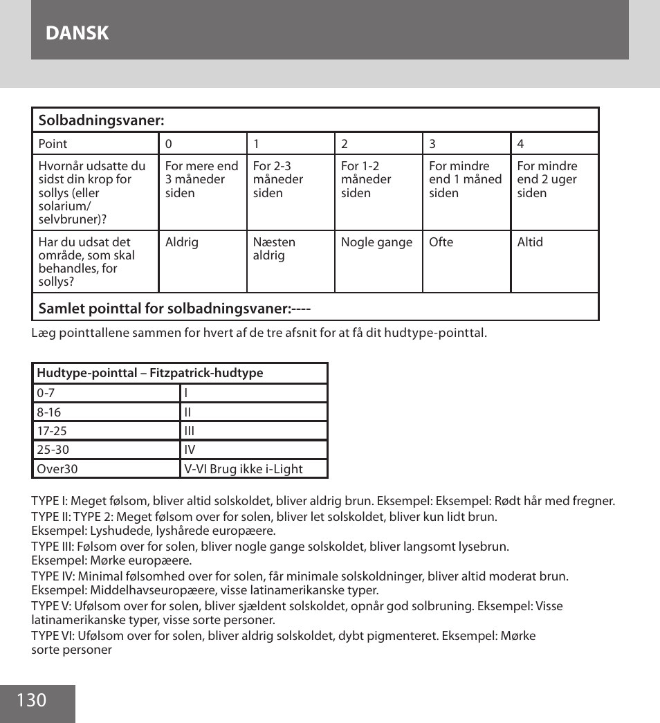 130 dansk | Remington IPL6000F User Manual | Page 130 / 204