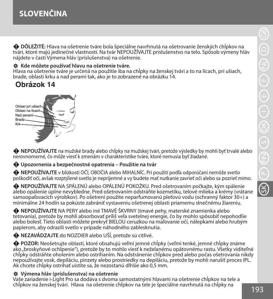 193 slovenčina, Obrázok 14 | Remington IPL6000F User Manual | Page 193 / 204