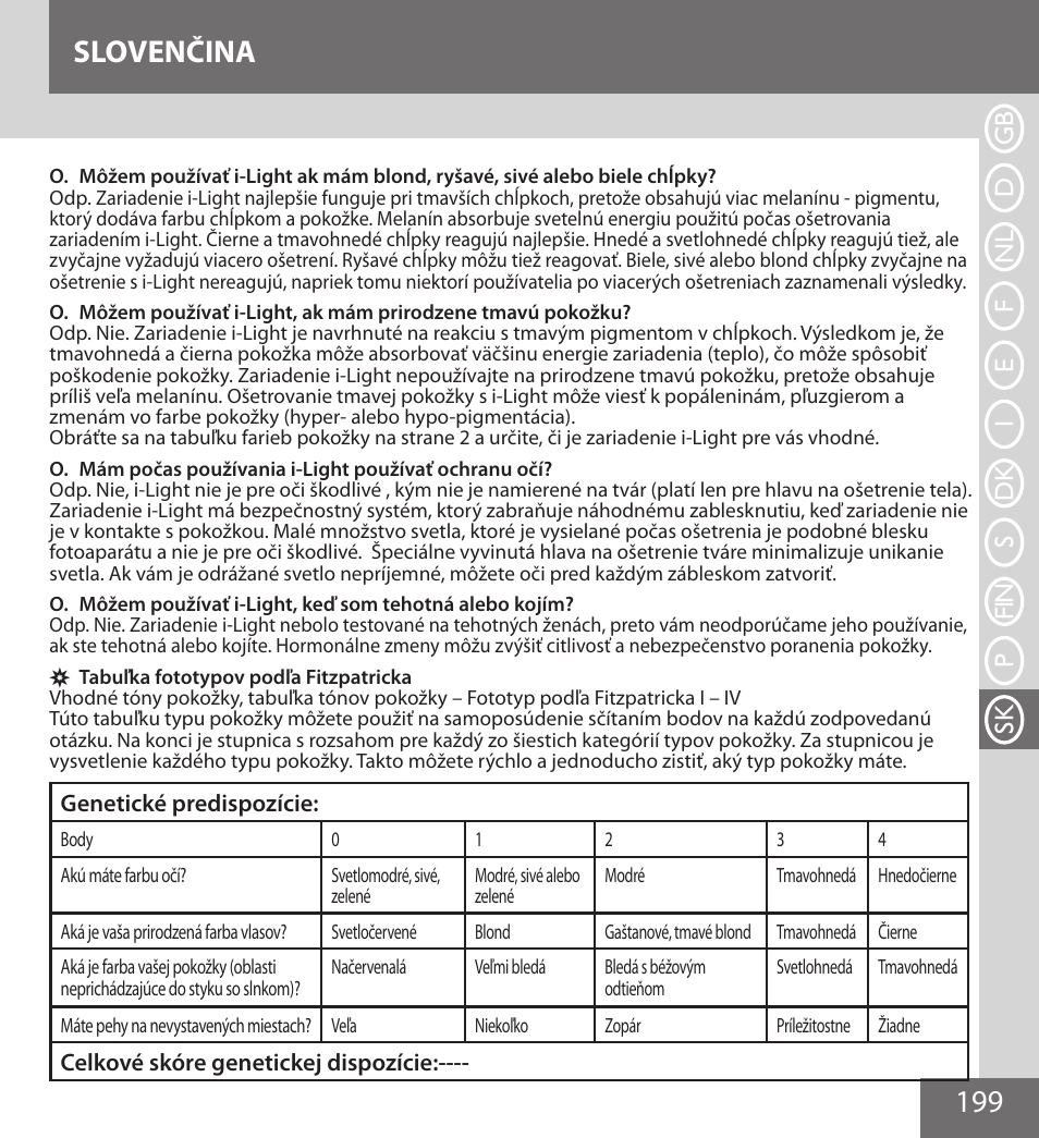 Slovenčina | Remington IPL6000F User Manual | Page 199 / 204