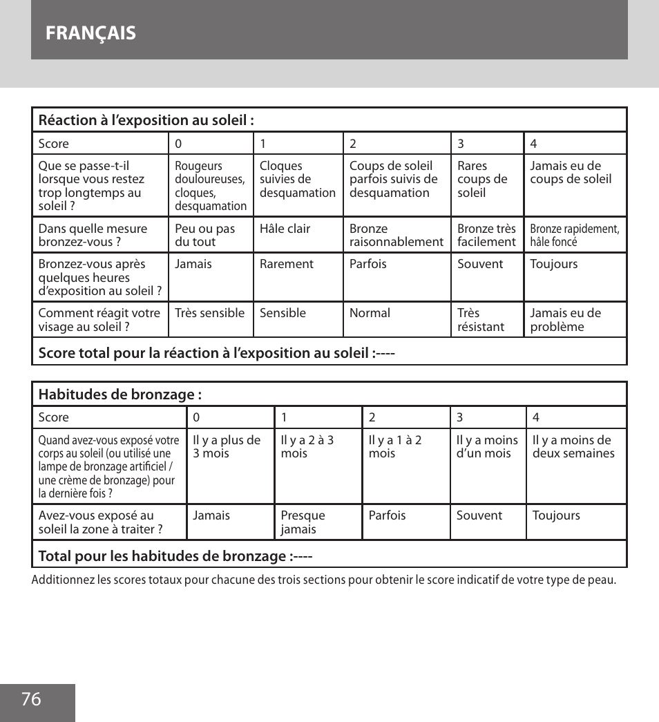 76 français | Remington IPL6000F User Manual | Page 76 / 204