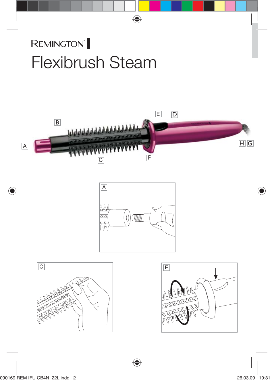 Flexibrush steam | Remington CB4N User Manual | Page 2 / 84