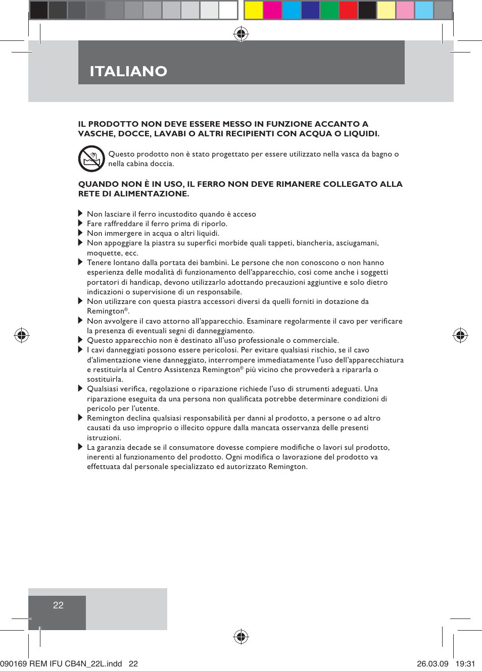Italiano | Remington CB4N User Manual | Page 24 / 84