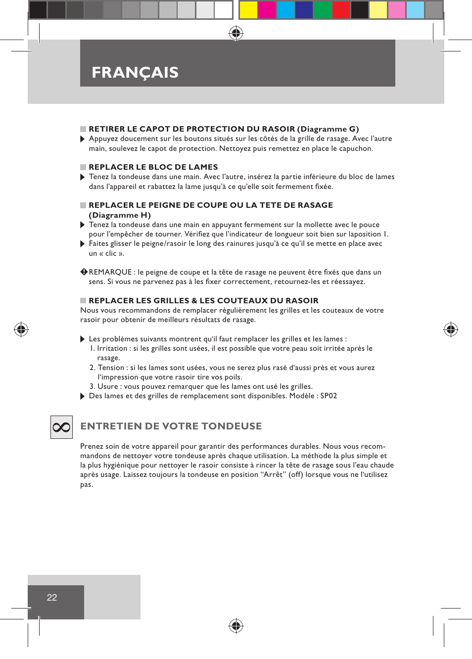 Français | Remington BHT2000 User Manual | Page 24 / 127