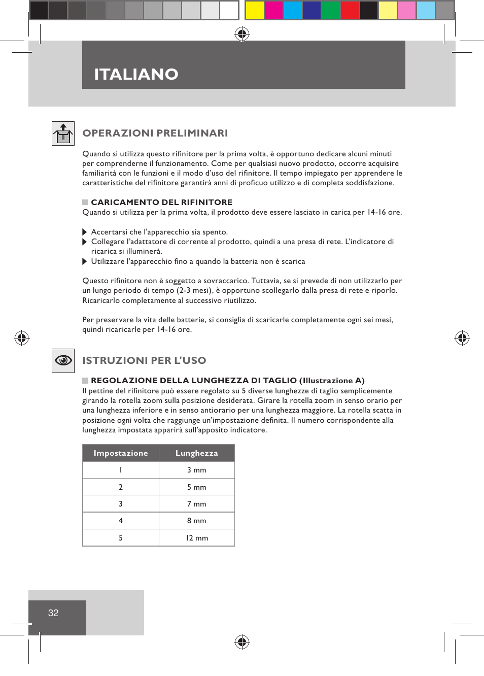 Italiano | Remington BHT2000 User Manual | Page 34 / 127