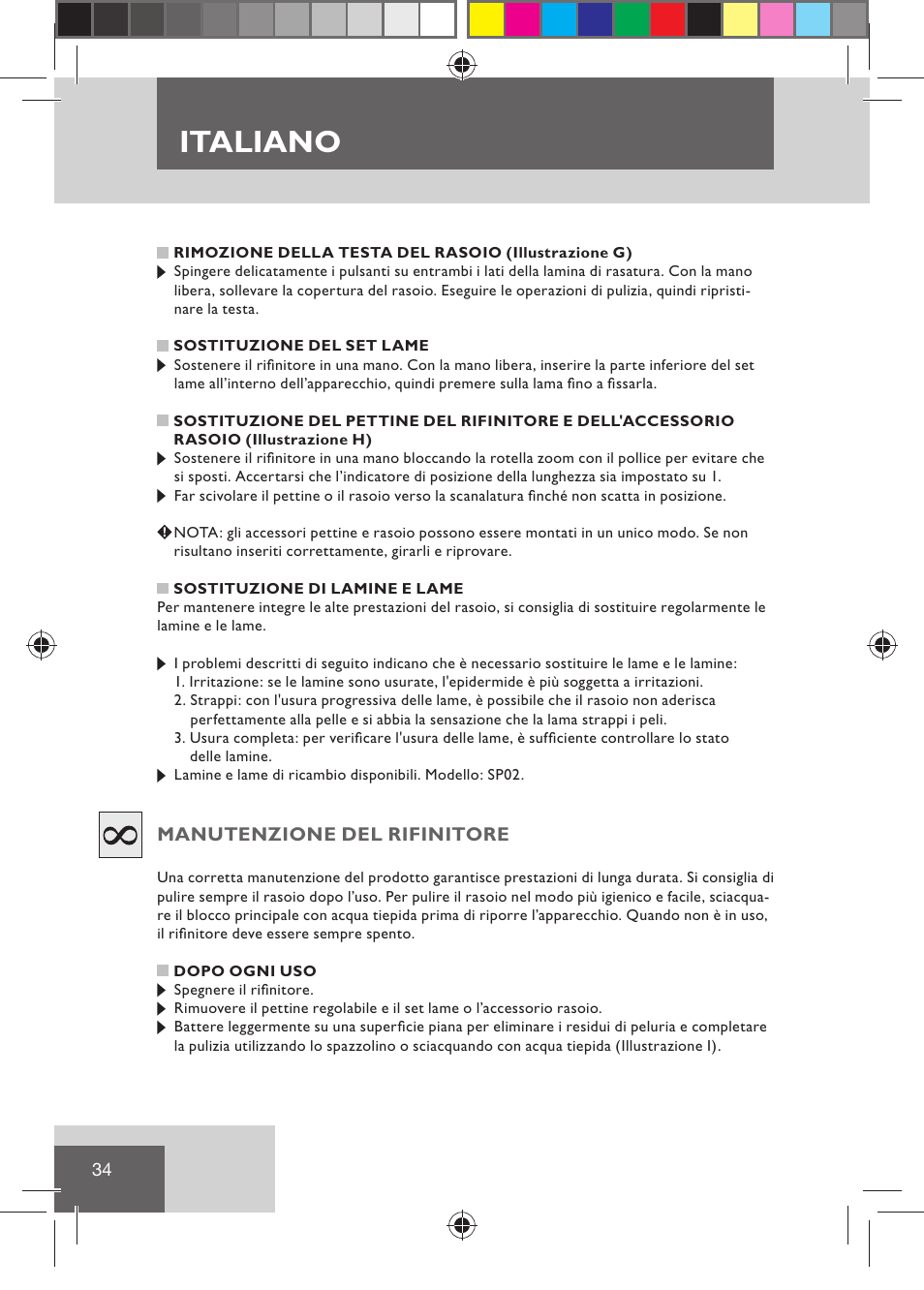 Italiano | Remington BHT2000 User Manual | Page 36 / 127