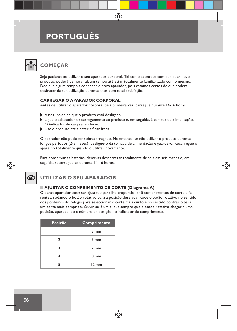 Português | Remington BHT2000 User Manual | Page 58 / 127