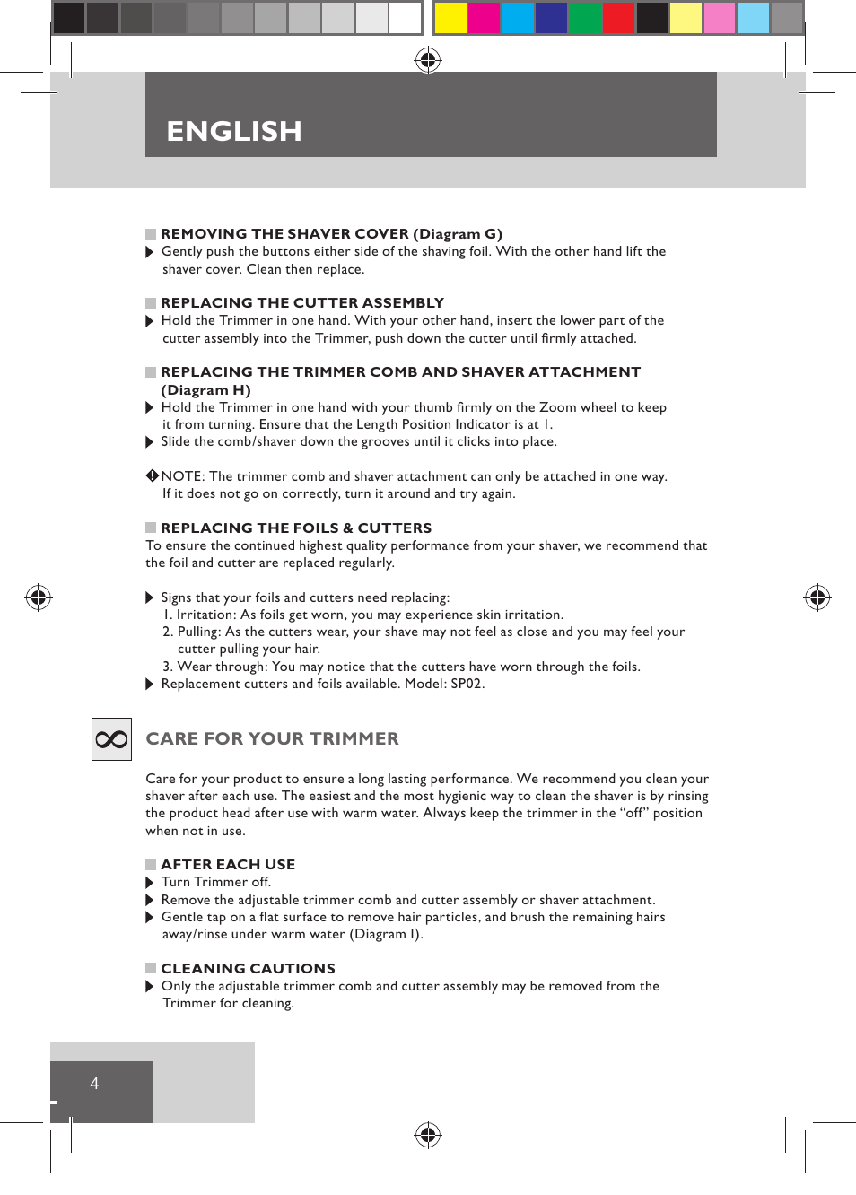 English | Remington BHT2000 User Manual | Page 6 / 127