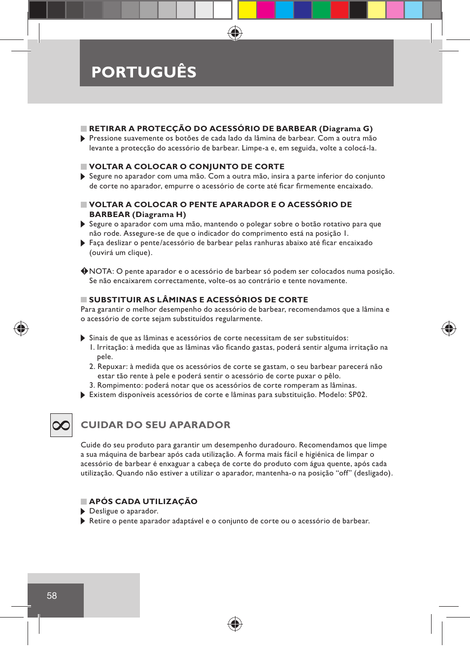 Português | Remington BHT2000 User Manual | Page 60 / 127