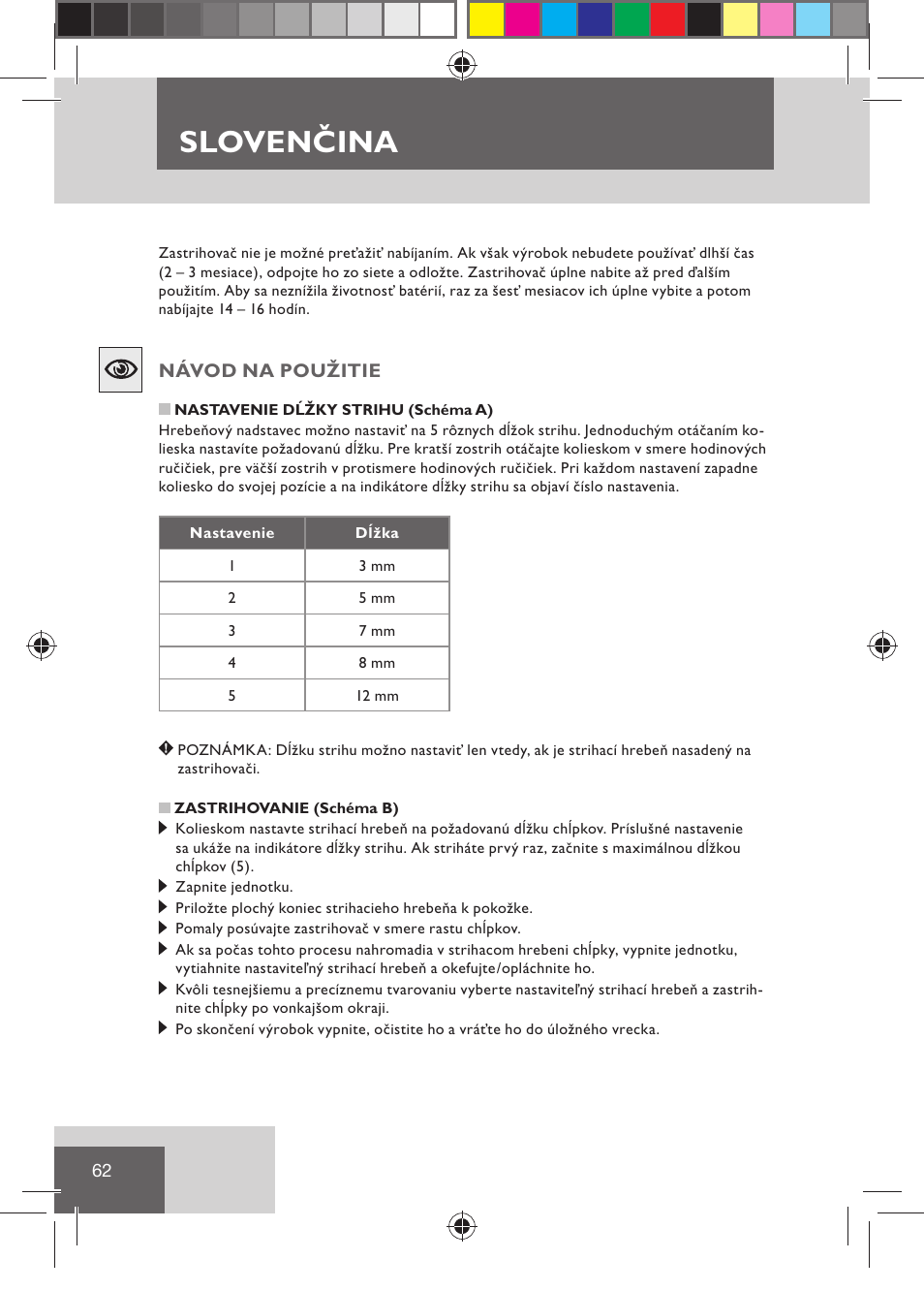 Slovenčina | Remington BHT2000 User Manual | Page 64 / 127