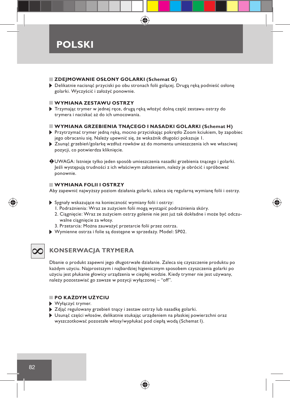 Polski | Remington BHT2000 User Manual | Page 84 / 127