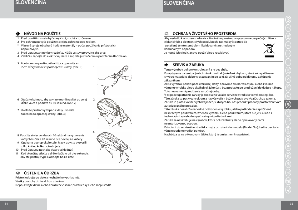 Slovenčina | Remington CI6219 User Manual | Page 18 / 36