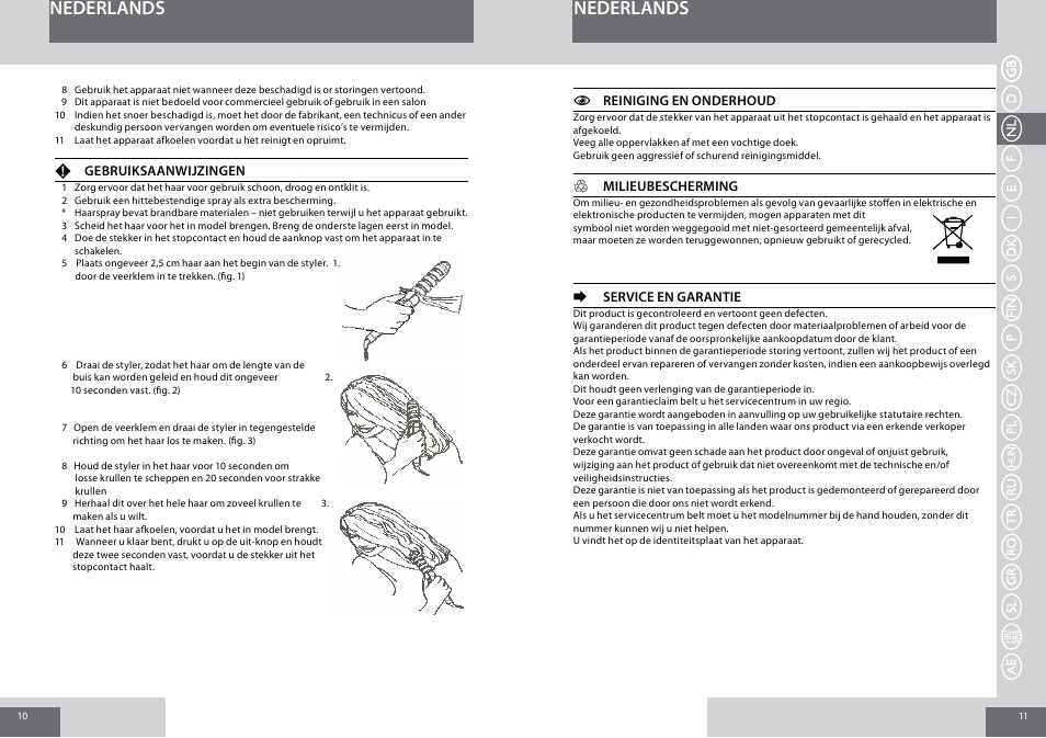 Nederlands | Remington CI6219 User Manual | Page 6 / 36