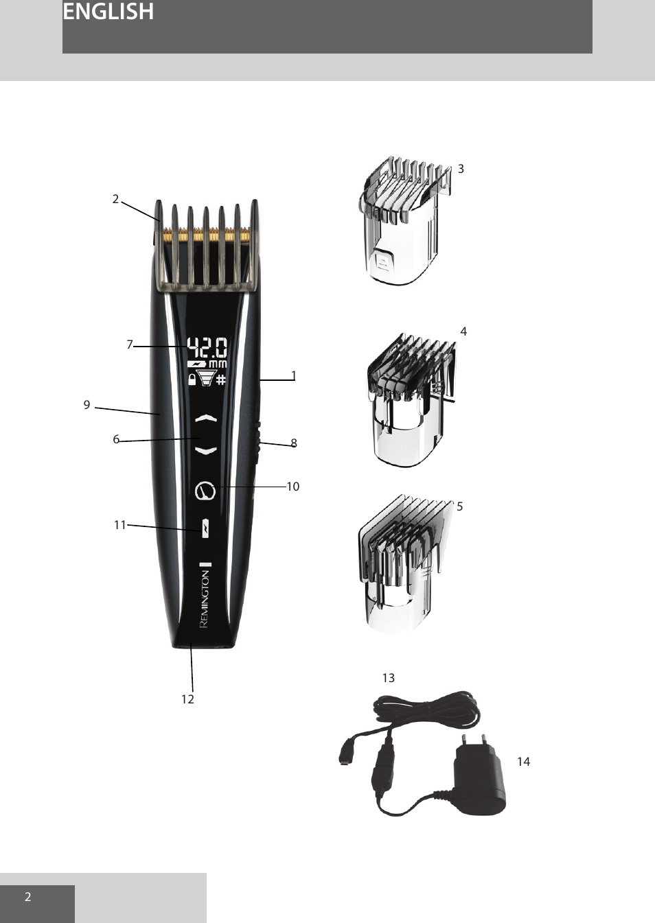 English | Remington HC5950 User Manual | Page 2 / 158