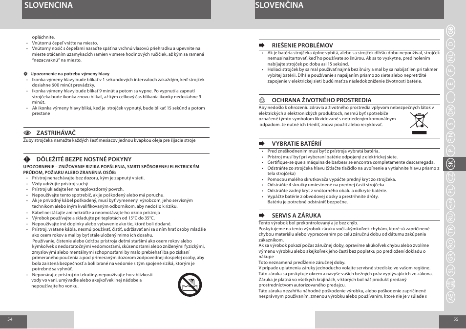 Slovenčina | Remington R7150 User Manual | Page 28 / 56