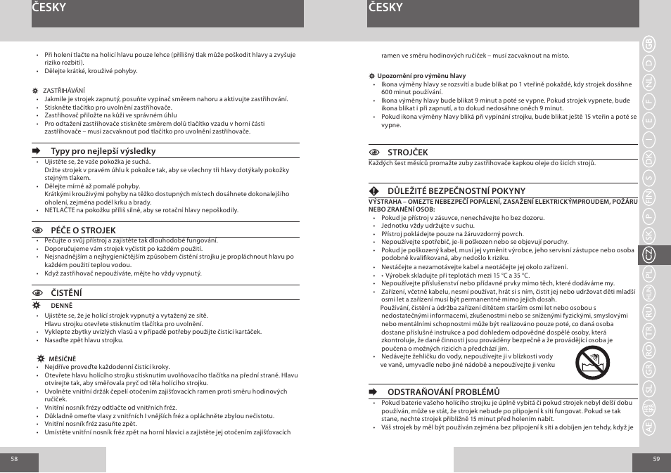 Česky | Remington R7150 User Manual | Page 30 / 56