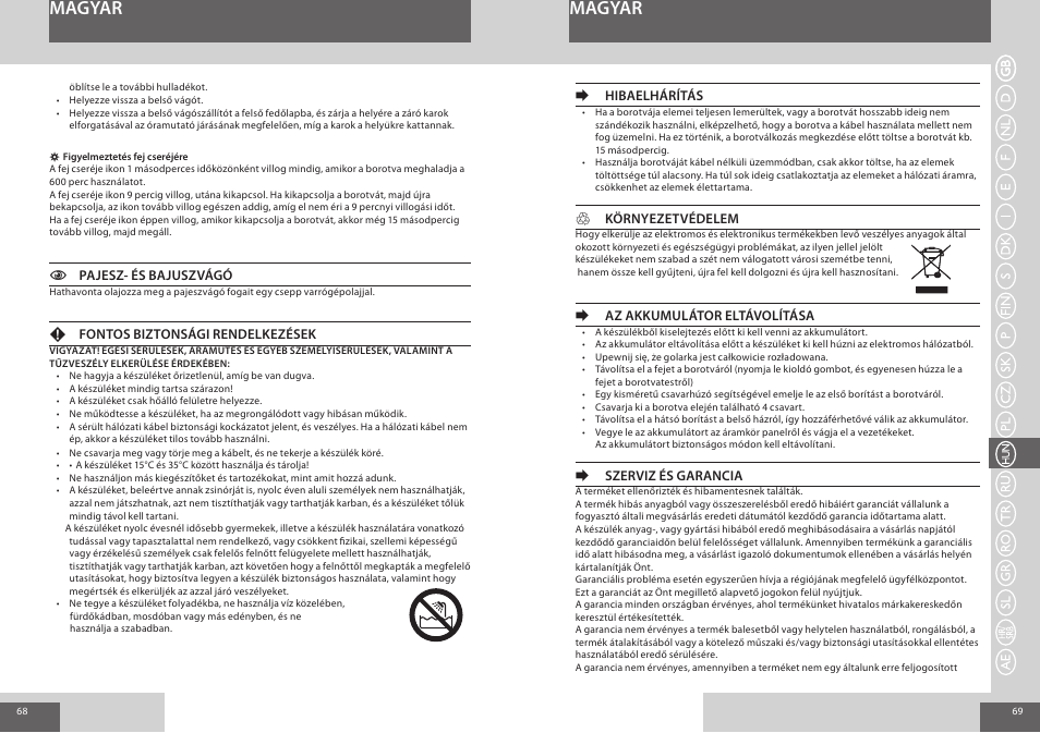 Magyar | Remington R7150 User Manual | Page 35 / 56