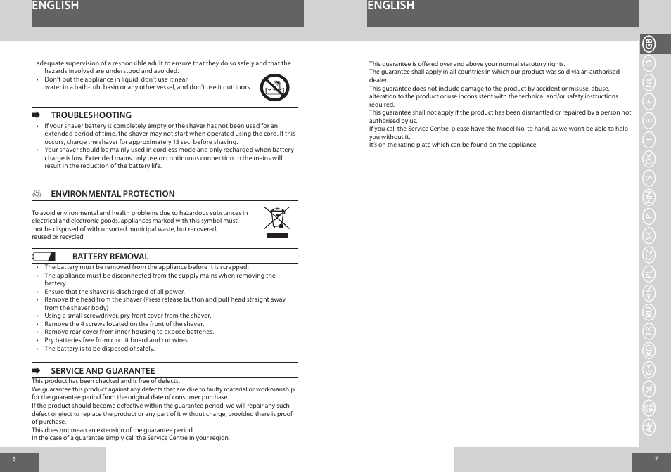 English | Remington R7150 User Manual | Page 4 / 56