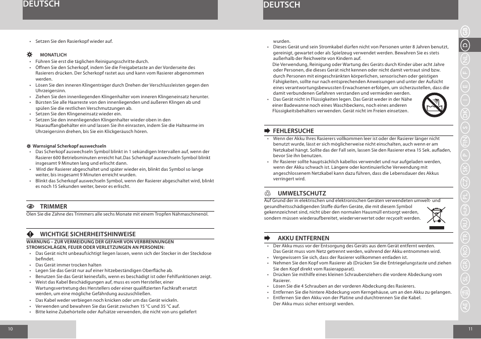 Deutsch | Remington R7150 User Manual | Page 6 / 56