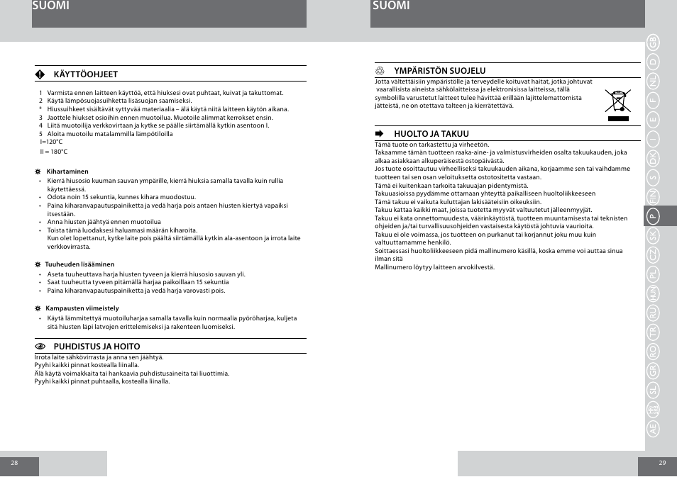Suomi | Remington CB65A45 User Manual | Page 15 / 37