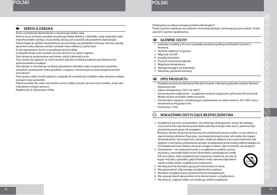 Polski | Remington CB65A45 User Manual | Page 20 / 37