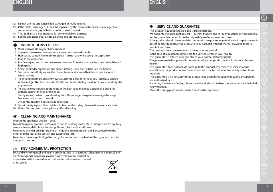 English | Remington D5017 User Manual | Page 3 / 36