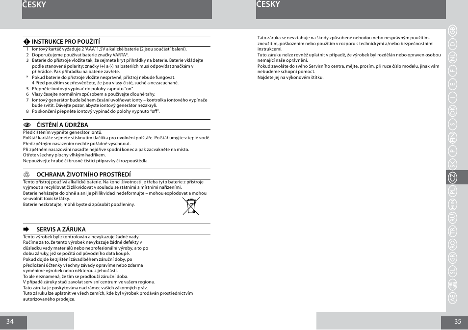 Česky | Remington B8400 User Manual | Page 18 / 34